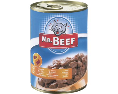 Pâtée pour chat MR. BEEF canard et foie 400 g