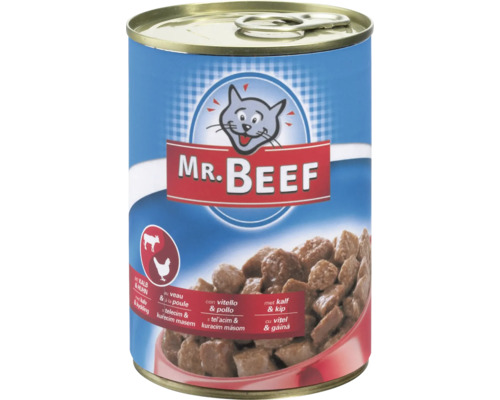 Katzenfutter nass MR. BEEF Kalb und Huhn 400 g