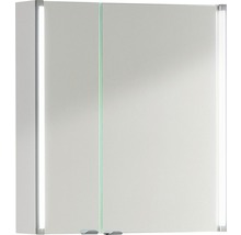 Spiegelschrank EEK A LED-Line weiß 2 trg.61 cm breit Fackelmann