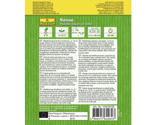 Samenpackung für Nassau Buschbohnen
