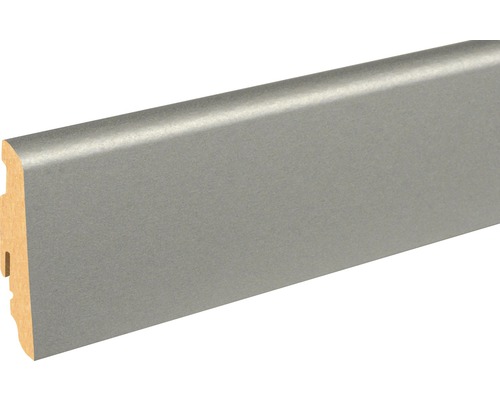 SKANDOR Sockelleiste Aluminium Color FU60L 19 x 58 x 2400 mm Sockelleiste aus Holzwerkstoff