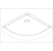 Receveur de douche de rechange Aurlane rond blanc pour douche complète CAB121