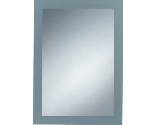 Miroir à sérigraphie Toba 50x70 cm couleurs argent