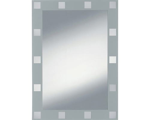 Miroir à sérigraphie Domino 50x70 cm couleurs argent