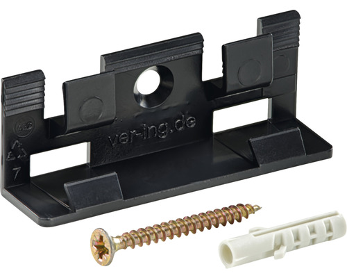 Clips de fixation pour plinthes Paquet = 30 unités Clip de fixation en plastique avec vis et cheville