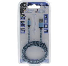 Câble USB avec connexion Micro USB et USB-C, longueur 1 mètre