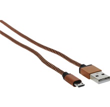 Câble de recharge et de données USB/micro USB 1 m textile orange-thumb-7