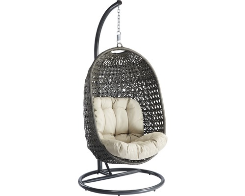 H ngesessel H ngekorb Destiny Cocoon XXL Polyrattan grau inkl