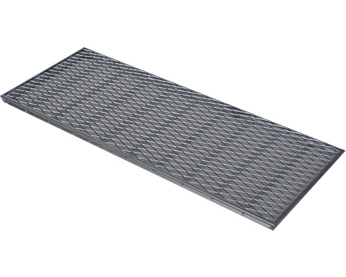 Grille en métal déployé Wolfa pour cour anglaise 126x60 cm (dimensions de la grille lxhxp 131,5x3,1x57,5 cm)