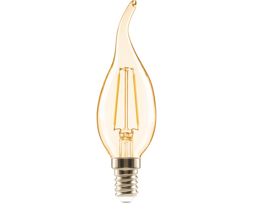 Ampoule en forme de bougie à LED FLAIR CL35 E14/2W(18W) 180 lm 2000 K blanc chaud ambre rafale en forme de bougie