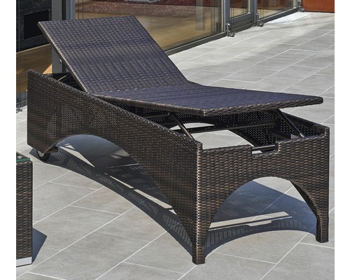 Chaise longue de jardin Destiny BOLIVAR HIGH réglable 200x71x55cm sans galette d'assise, bronze Chaise longue de jardin Destiny BOLIVAR HIGH réglable 200x71x55cm sans galette d'assise, bronze