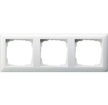 Plaque triple interrupteur encadrement Gira Standard 55 blanc pur brillant-thumb-0