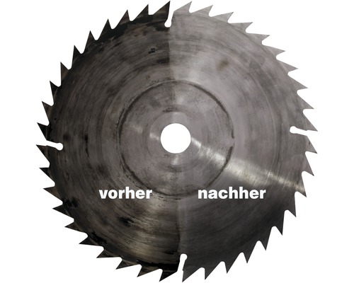 Lame de scie circulaire avant et après le nettoyage