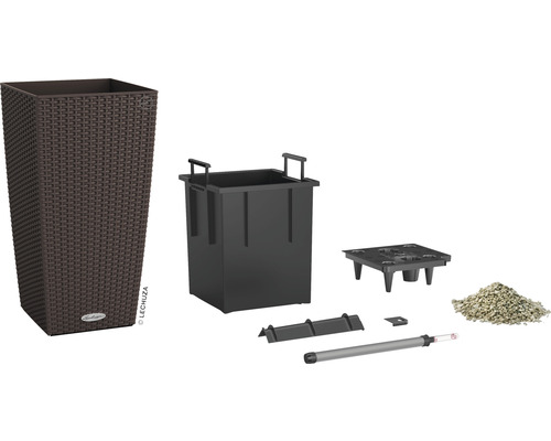 Pot de fleurs avec système d''irrigation et accessoires