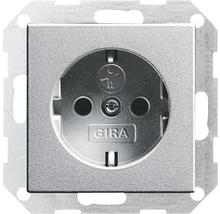 Prise Gira 4453 03 avec protection de contact renforcée + bornes enfichables E2/Event alu-thumb-0