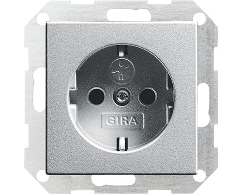 Gira 4453 03 Steckdose mit erhöhtem Berührungsschutz+ Steckklemmen E2/Event alu