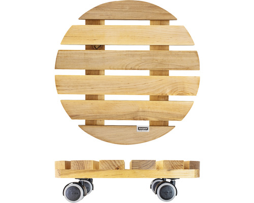 Pflanzenroller aus Holz mit Rollen