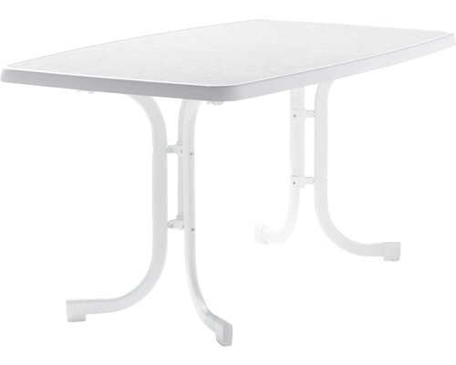 Table de jardin Sieger Mecalit 150x90x72 cm blanc