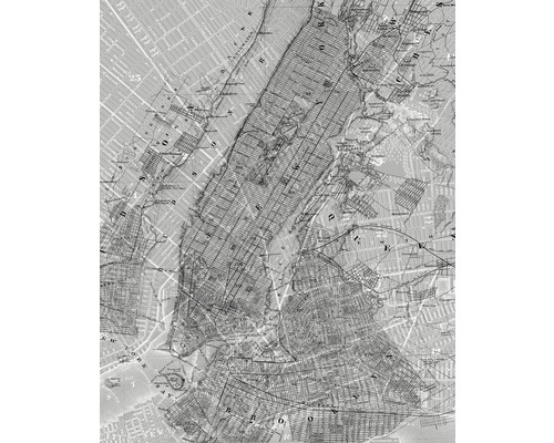 Papier peint panoramique intissé P033-VD2 NYC Map 2 pces 200 x 250 cm