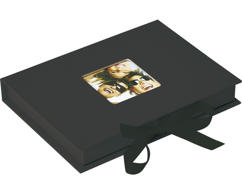 Boîte de rangement Fun noir 20x15x3 cm