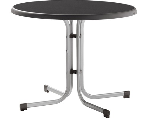 Table de jardin pliante Sieger Ø 86xH 72 cm, ardoise-graphite