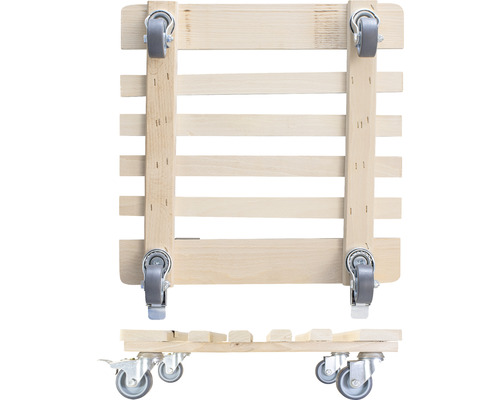 Roulette à meubles en bois avec roulettes