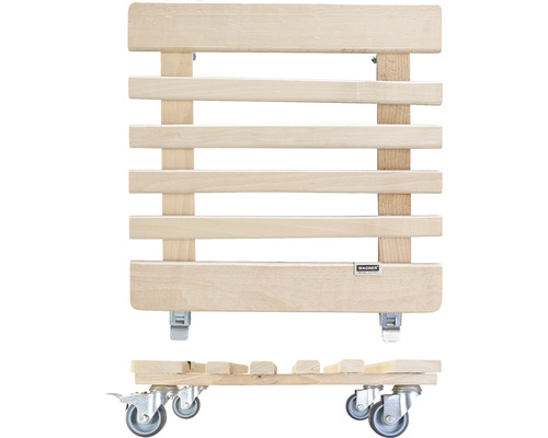 Chariot à roulettes en bois pour meubles