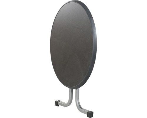 Table pliante ronde avec pieds en métal