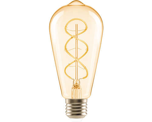 Ampoule LED FLAIR ST64 E27/4W(28W) 300 lm 2200 K blanc chaud spirale ambre
