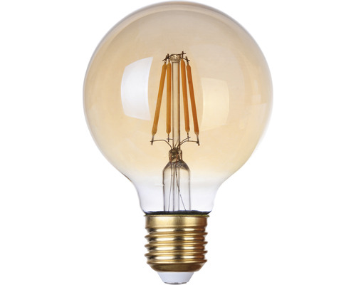 Ampoule globe LED FLAIR G80 E27/4W(33W) 380 lm 2000 K blanc chaud ambre filament
