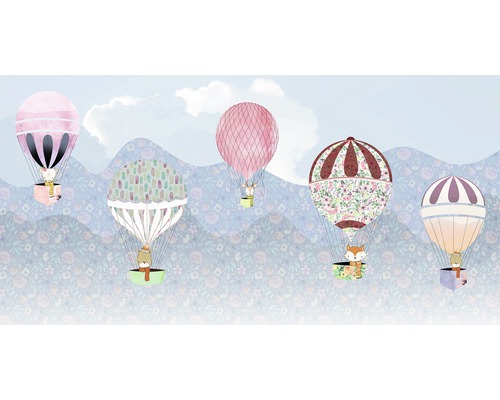Papier peint panoramique intissé P038-VD5 Happy Balloon 5 pces 500 x 250 cm