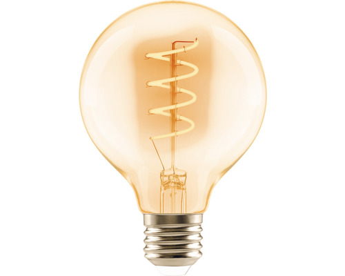 FLAIR LED Globelampe G80 E27/4W(28W) 300 lm 2200 K warmweiß amber spiral