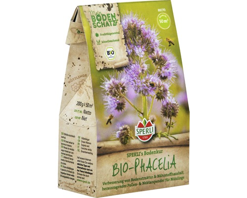 Gründünger Sperli Bodenkur Bio Phacelia 200 g 50 m² Samenpackung für Bio-Phacelia von Sperli zur Bodenverbesserung