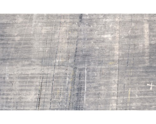 Papier peint panoramique intissé P744-VD4 Pure Concrete 4 pces 400 x 250 cm Gros plan d''une surface en béton avec des fissures et des traces d''usure