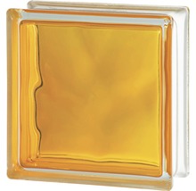 Glasbaustein Brilly gelb 19 x 19 x 8 cm-thumb-0