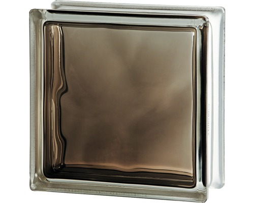Glasbaustein Brilly bronze 19 x 19 x 8 cm