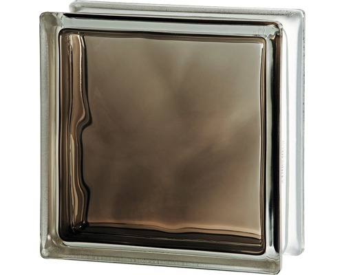 Brique en verre Brilly bronze 19 cm x 19 cm x 8 cm Pavé de verre