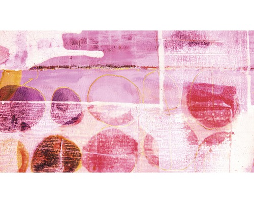 Papier peint panoramique intissé PRH-0158 Cells Wrapping 5 pces 500 x 280 cm Peinture abstraite avec des cercles sur toile