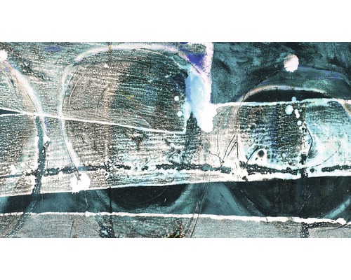 Papier peint panoramique intissé PRH-0318 Tracks Imbricating 5 pces 500 x 280 cm Peinture abstraite avec cercles et lignes