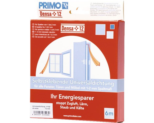 Primo Densa 12 selbstklebende Universaldichtung für Fenster, Türen und Möbel