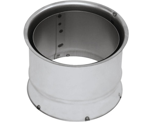 Tubage mural double pour tuyau de poêle Bertrams Ø 130 mm senotherm nu argent Raccord de tuyau métallique pour systèmes de ventilation