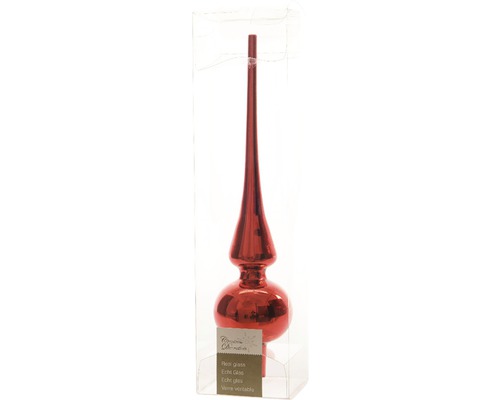 Pointe de sapin Decoris Garden 6 x 26 cm rouge brillant