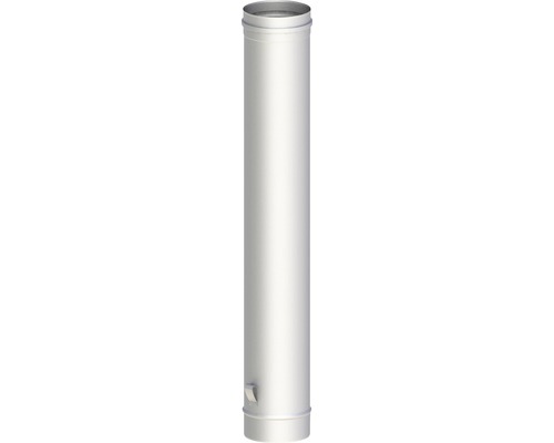 Élément long Jeremias EW-FU L : 1000mm avec boucle d'évacuation Ø115mm Tuyau de fumée en acier inoxydable avec orifice de nettoyage