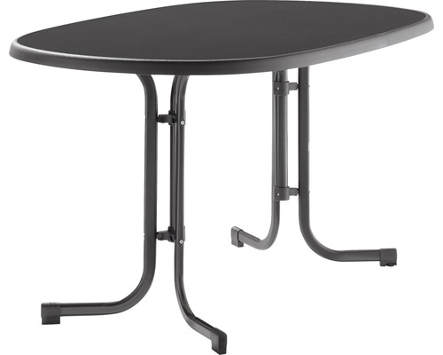 Table de jardin ovale avec structure en acier