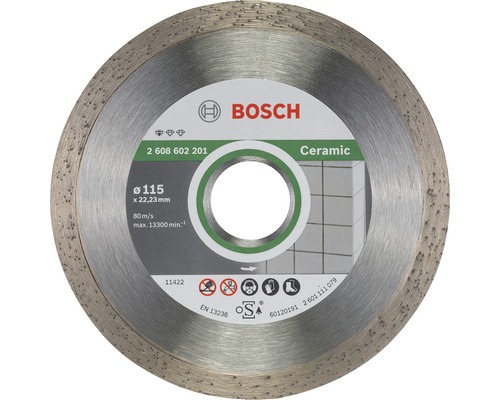 Disque à tronçonner diamanté SF Ceramic Bosch Ø 115x22,23 mm