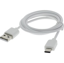 Câble de recharge et de données USB / USB-C 100 cm blanc-thumb-2