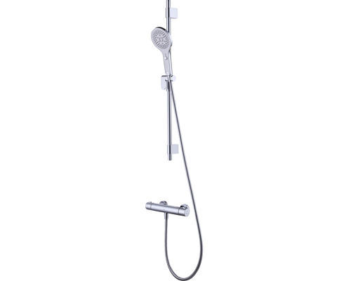 Robinet de douche avec thermostat AVITAL TROTINA chrome avec ensemble barre de douche