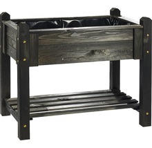 Jardinière surélevée en bois avec espace de rangement