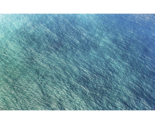 Papier peint panoramique intissé PSH096-VD4 Pure pause bleue 4 pces 400 x 250 cm Surface de la mer avec de légères vagues