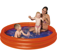 Pataugeoire Happy People piscine à 3 boudins Ø 175x31 cm orange-thumb-2